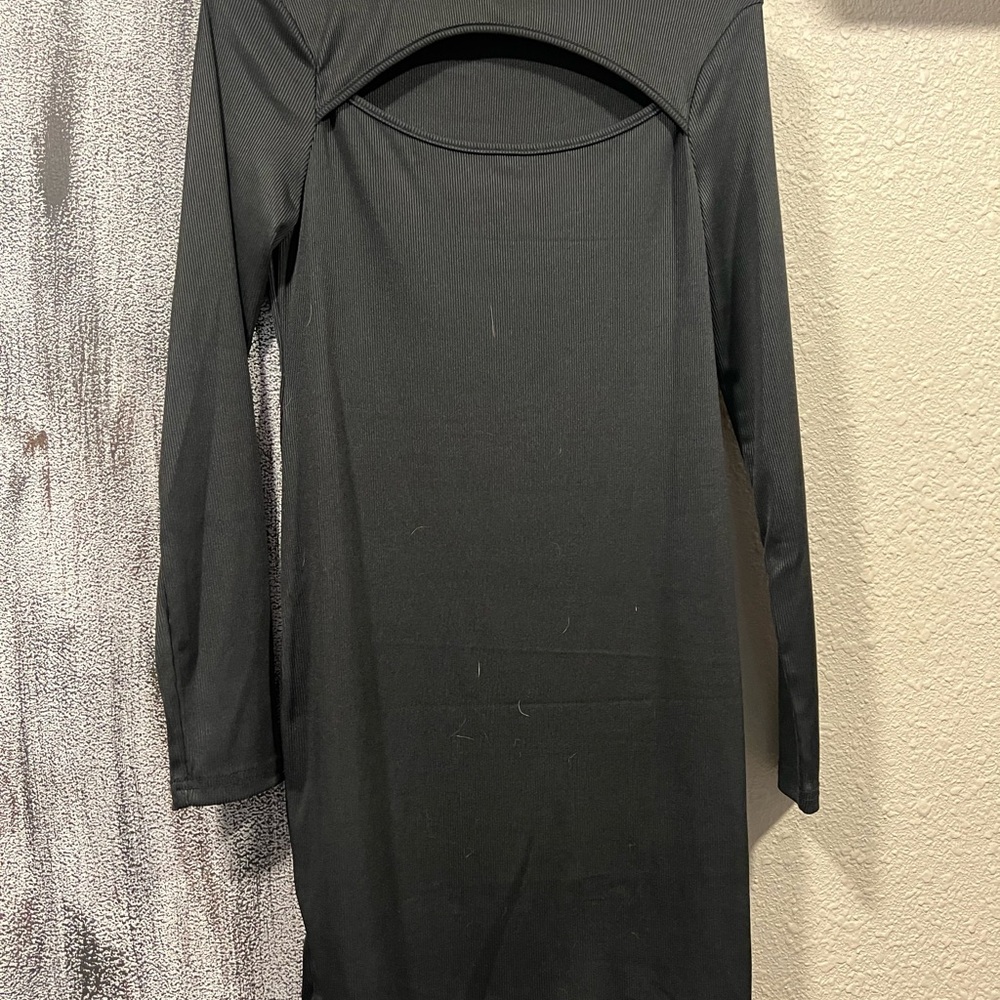 Elegant Black Long Sleeve Dress